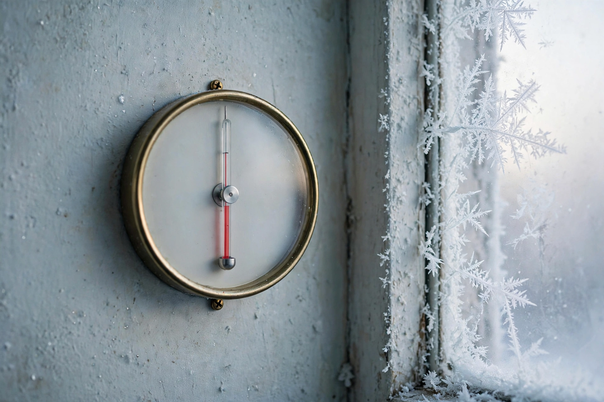 Thermometer showing a cold room in a Manassas home